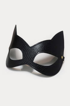 Máscara "Mulher Gato" em couro Python - Secret Play