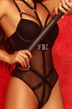 Fantasia Body "Policial FBI" + Meia 7/8